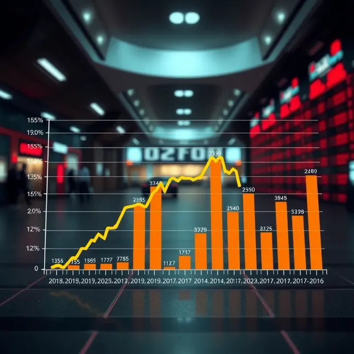 Graph showing peak market volatility times on global financial exchanges