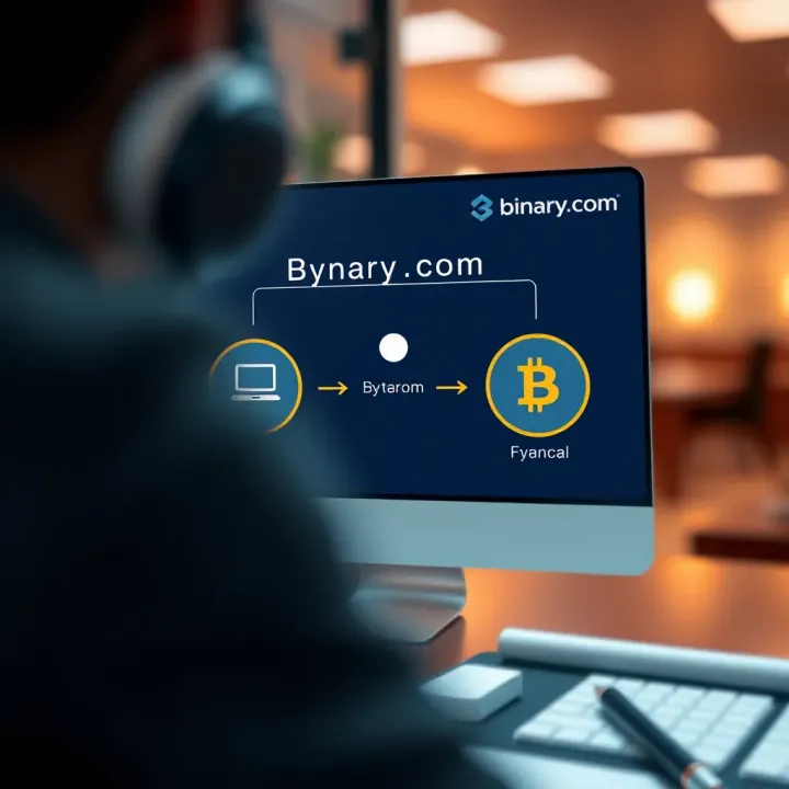 Diagram illustrating how the Binary.com trading bot executes automated financial transactions