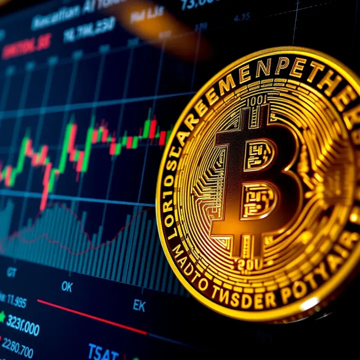 Graph showing Bitcoin price fluctuations influenced by historical and economic factors