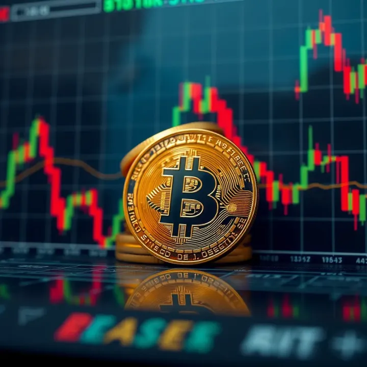 Chart displaying key technical indicators and risk factors influencing Bitcoin value