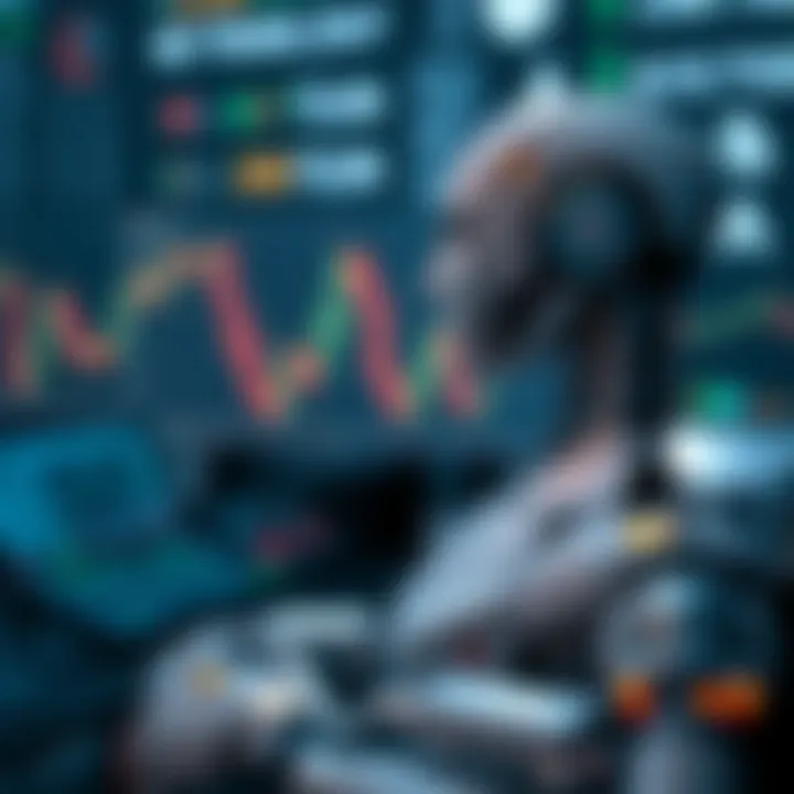 Visual representation of risk management and benefits in automated trading bots on the financial market