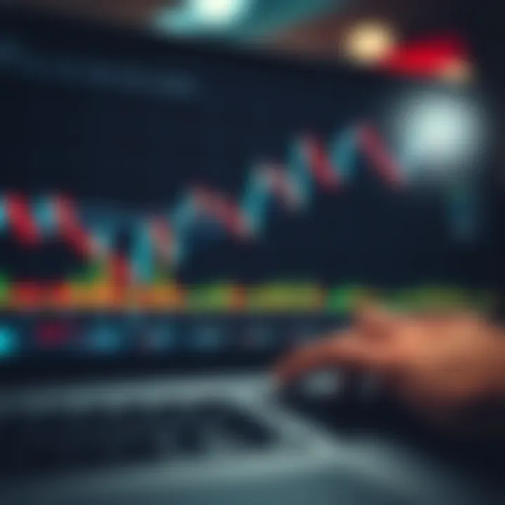 Graph depicting binary options trading trends and market fluctuations