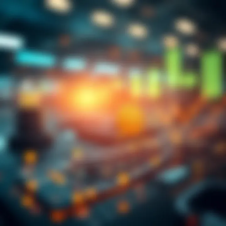 Visualization of blockchain oracle technology integrating external data with smart contracts