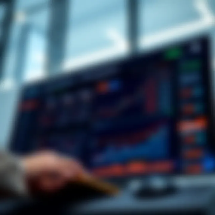 Dashboard of Quantex brokerage featuring investment options and market data