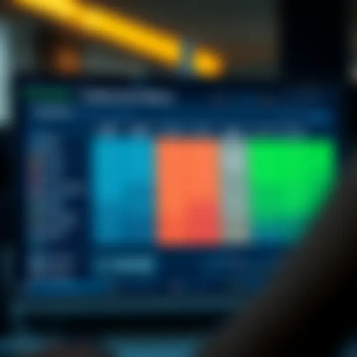 Comparison chart illustrating key features and benefits of popular Forex broker platforms