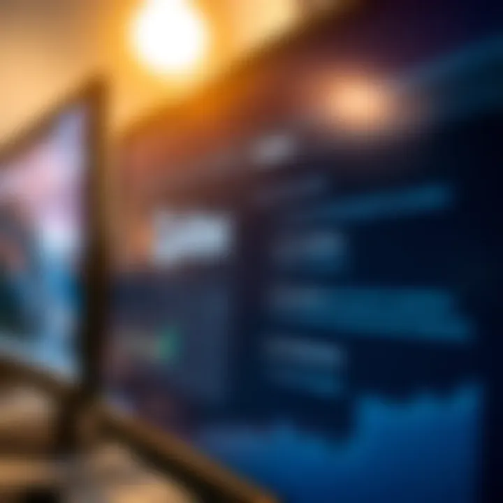 Close-up of PC setup showing Quotex app installation in progress with system requirements highlighted