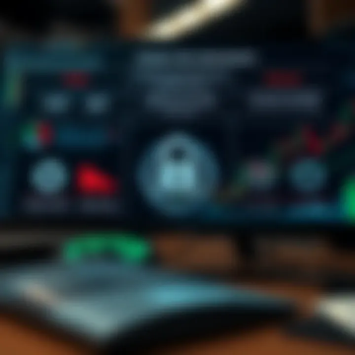 Graphic depicting essential trading tools, cost analysis, and security measures for safe market operations