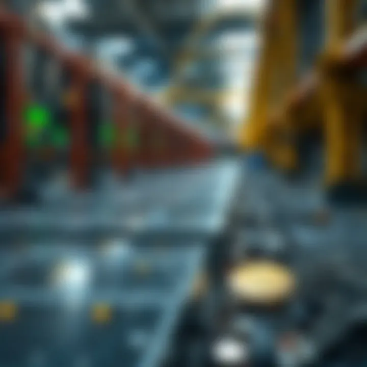 Illustration showing sustainable energy sources powering cryptocurrency mining operations