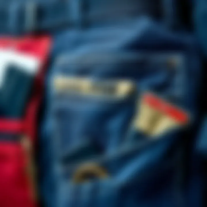 Various styles of pockets displayed on clothing items