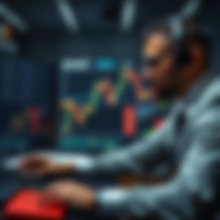 Concept of elite trader using financial leverage for increased market operations