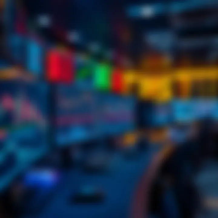 Visual representation of trading strategies and risk management within proprietary forex trading environments