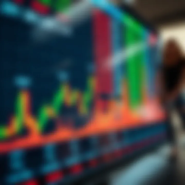 Automated Forex Trading Performance Visualization Graph displaying automated Forex trading performance with digital data overlay
