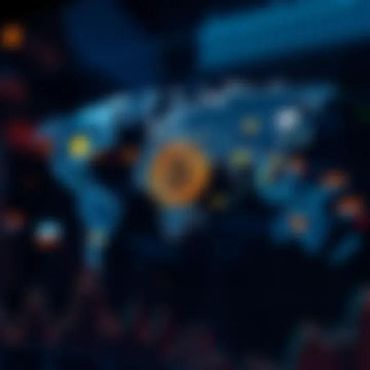 World map illustrating global events impacting cryptocurrency market dynamics