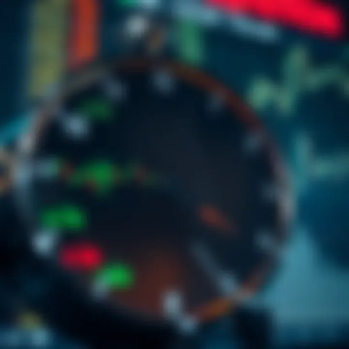 World clock with highlighted trading session hours for major financial markets