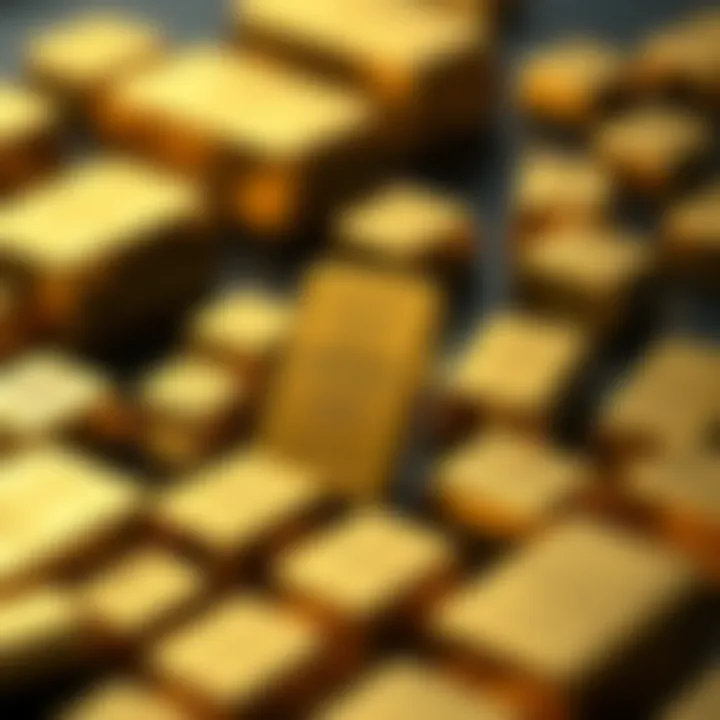 Various gold bars showing different sizes and weight variations