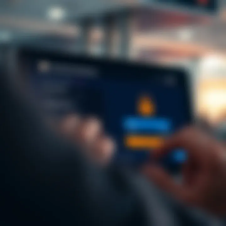 User navigating account recovery options on an online service platform