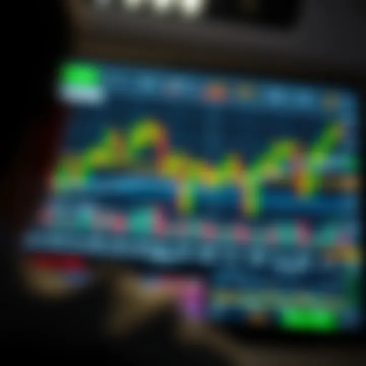 Graphical user interface of a Forex trading platform showing currency pairs and market trends