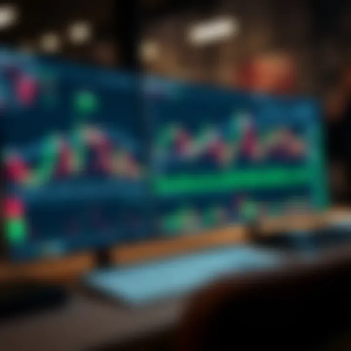 Trading platform interface showing asset charts and analysis tools on Deriv