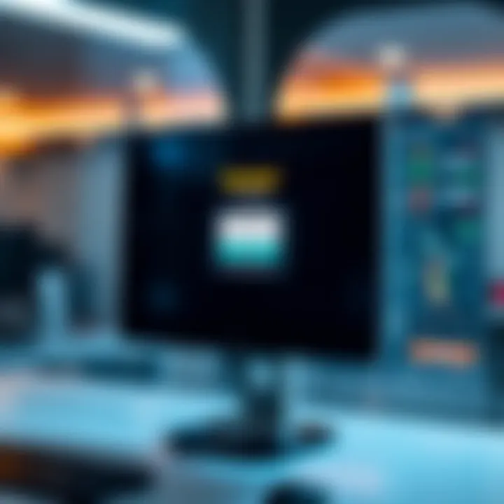 User interface showing the login screen of Quotex platform on a computer monitor