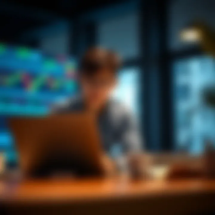 Investment Strategies and Security Tips for IQ Option Beginners Illustration of a beginner using a laptop to learn investment strategies and manage account security on IQ Option