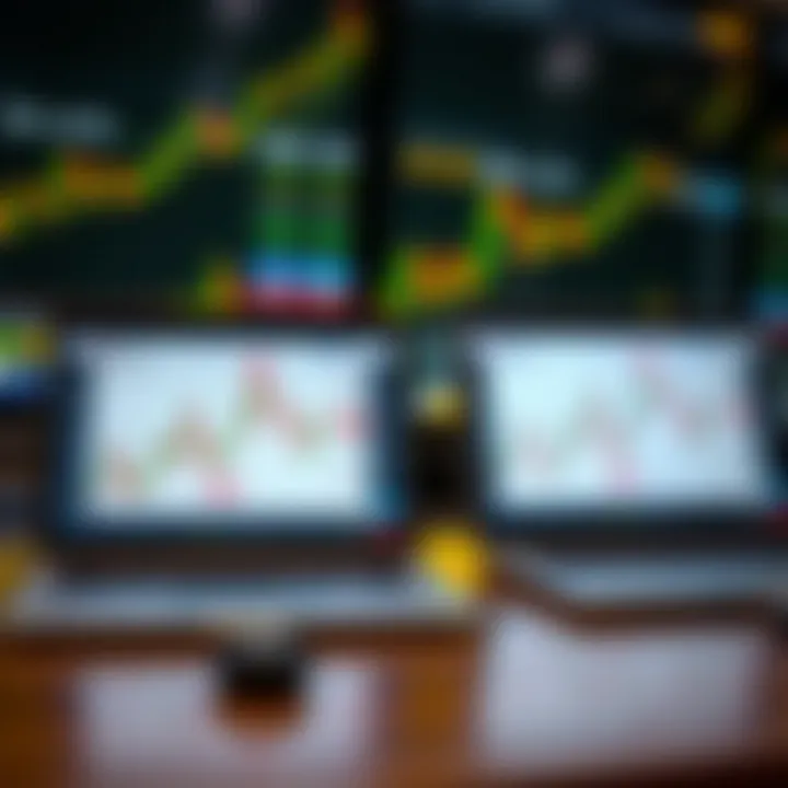 Graph comparing user interfaces of two popular trading platforms
