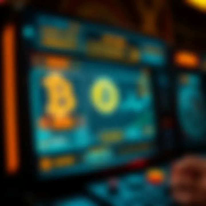 Retro style video game interface showing early Bitcoin rewards system