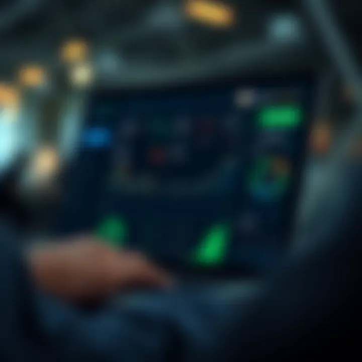 Dashboard interface showing investment options and portfolio overview on digital device