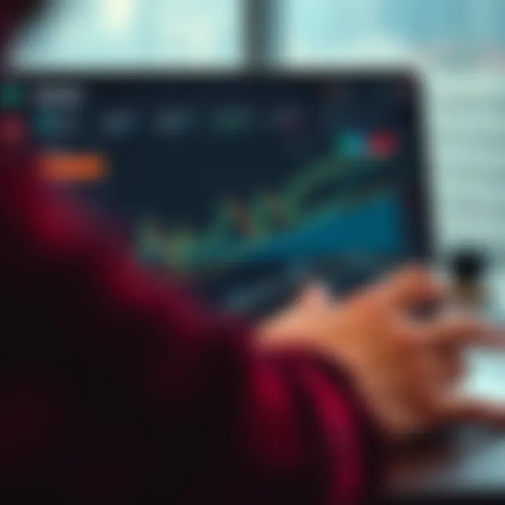 User interface of Quotex platform showing demo account dashboard with graphs and trading options