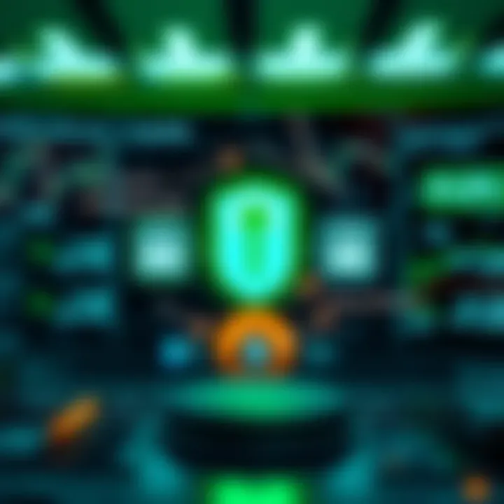 Illustration of compliance and data protection measures within a digital finance environment