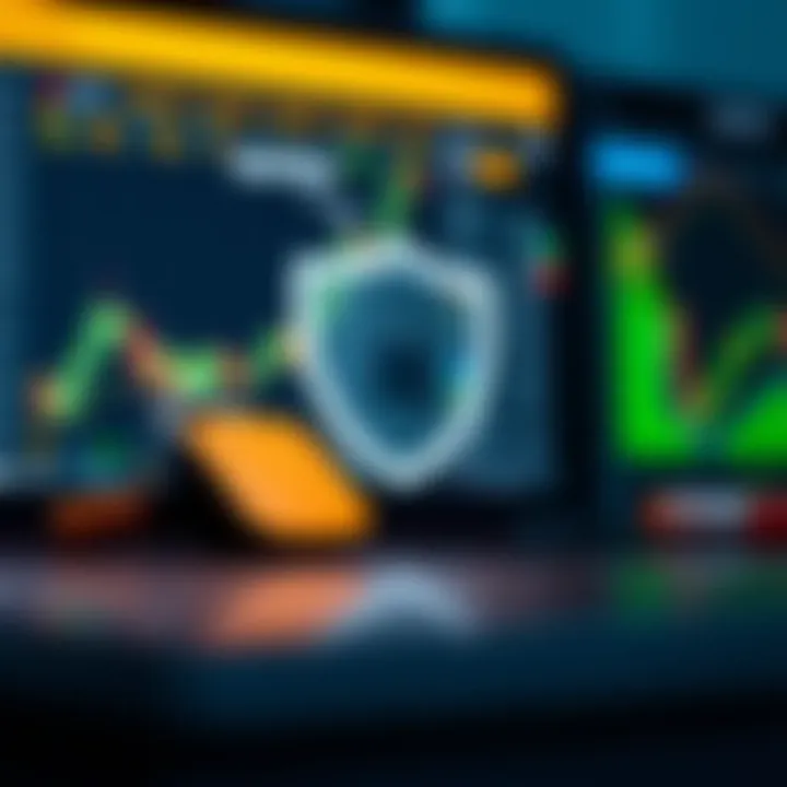 Visual representation of legal compliance and security features in online binary options trading