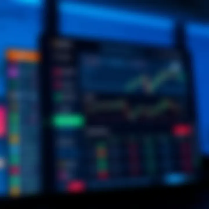 Dashboard interface showing various financial trading options on Quotex platform