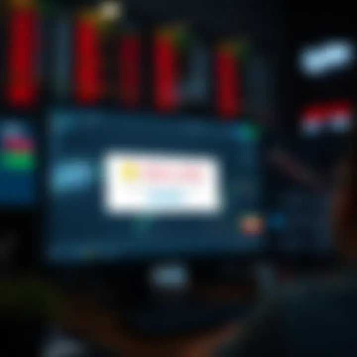 Computer screen displaying error message indicating Quotex platform is offline