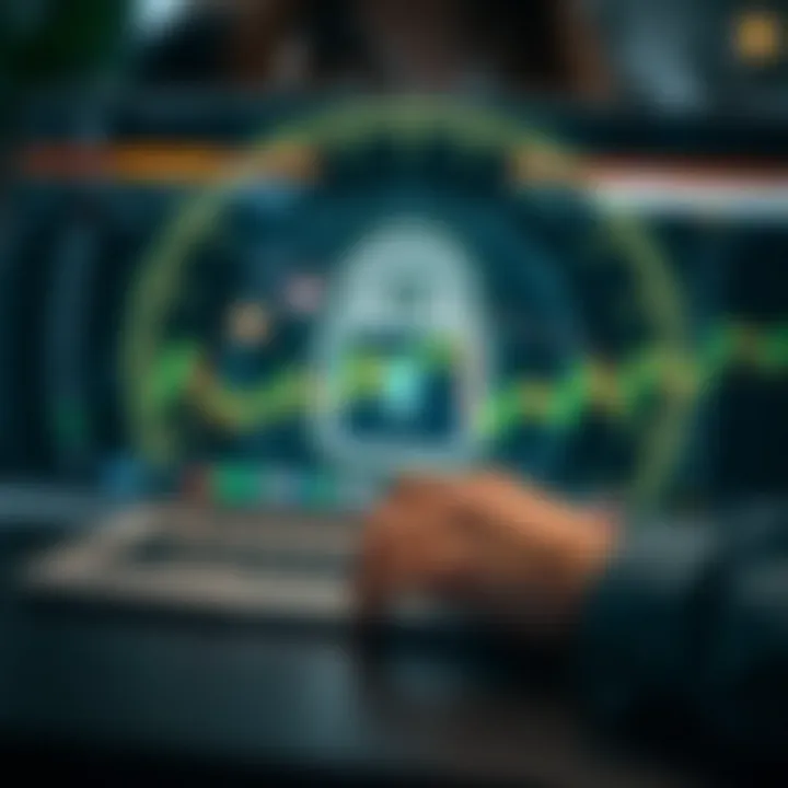 Visual representation of secure online trading and investment on Quotex