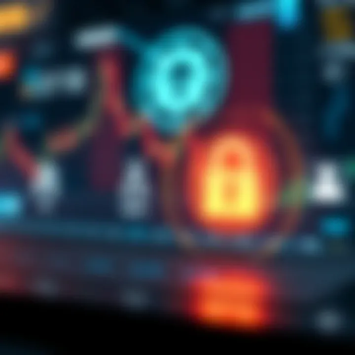 Illustration of secure online investment with encryption and support icons on Quotex