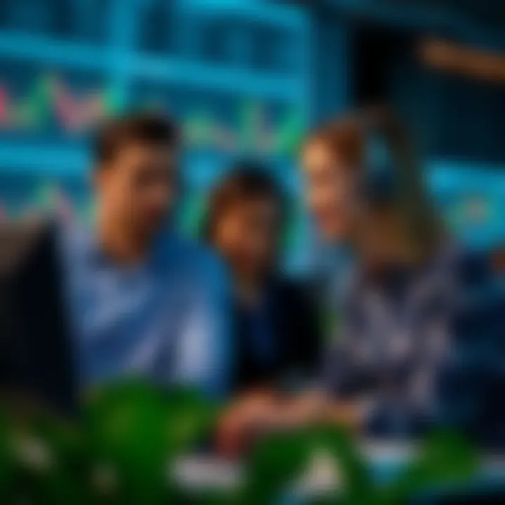 Customer support team assisting users through various communication channels