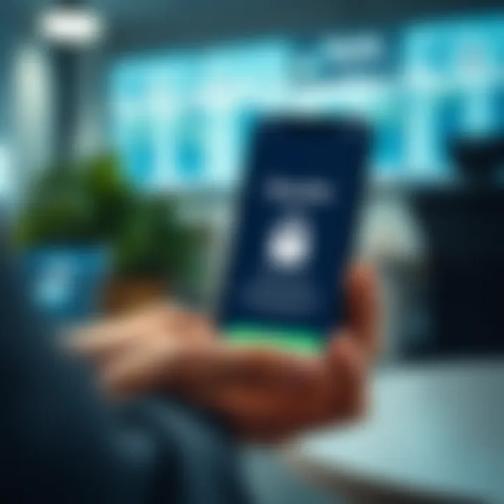 Secure download process of a financial trading application on mobile device