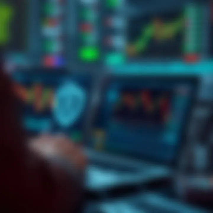 Ensuring Security and Efficiency in Online Options Trading Illustration of secure online trading with protected connections and data encryption