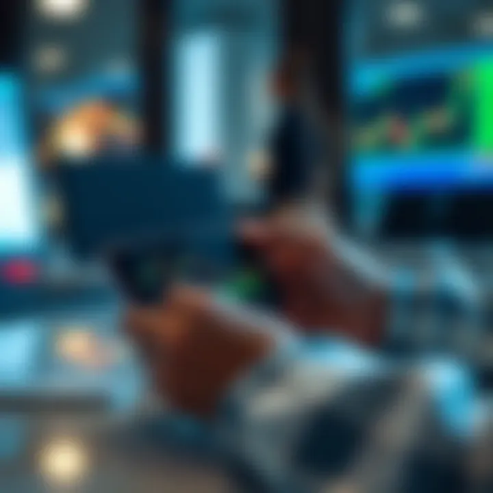 Illustration of secure mobile trading with IQ Option app on smartphone