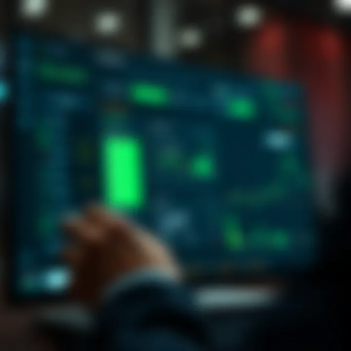 Digital interface showing financial security features and platform navigation