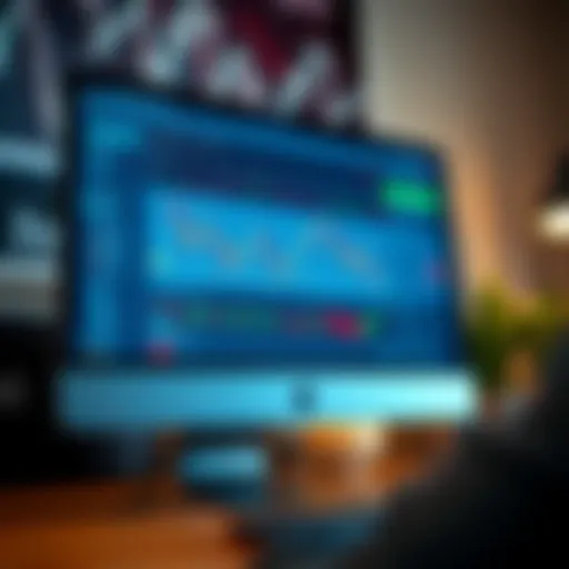 Quotex Platform Interface on Desktop Computer Quotex trading platform interface displayed on a desktop computer screen