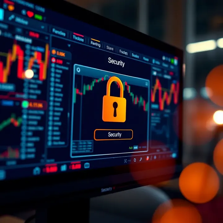 Secure login screen emphasizing encryption and safety features of Broker QX trading environment