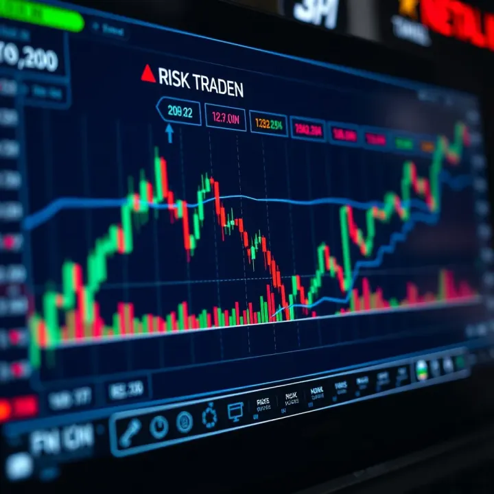 Graph illustrating risk management strategies and market trends for CFD trading