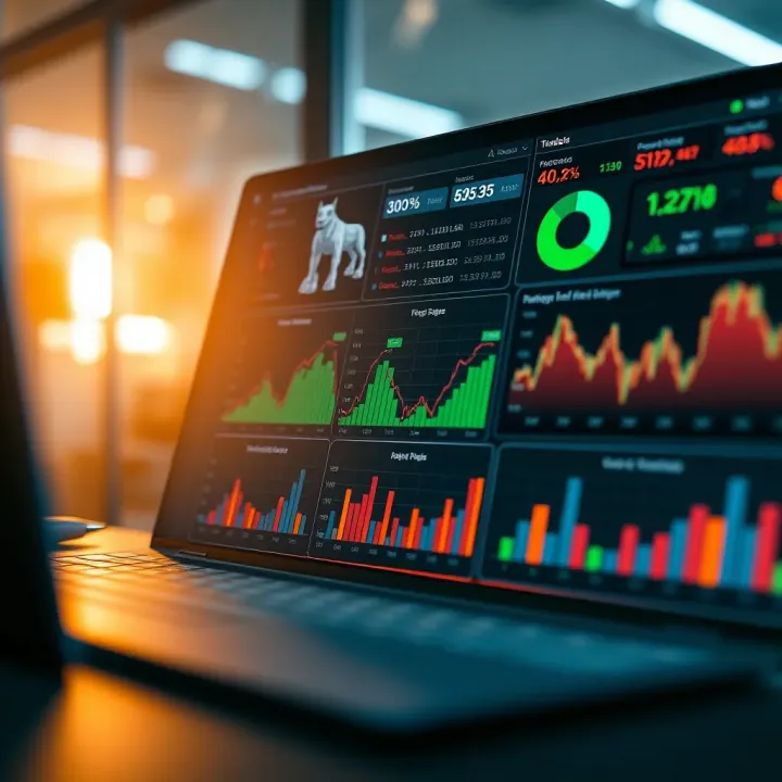 Dashboard displaying key features and performance metrics of trading automation software