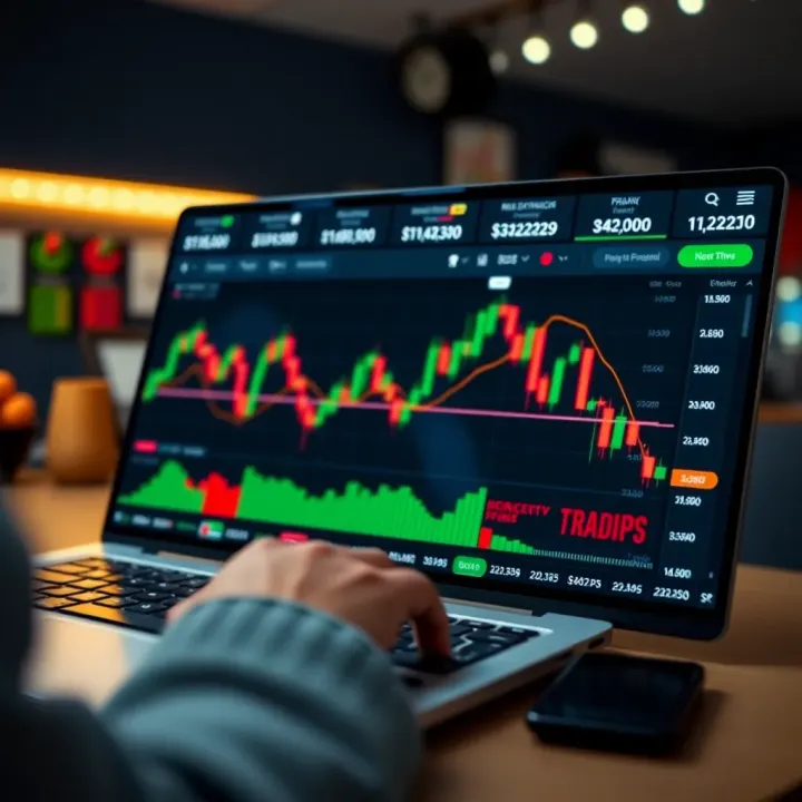 Trading Tools and Strategy Practice in IQ Option Demo Account User interface of trading software highlighting demo account trading tools and strategy testing options