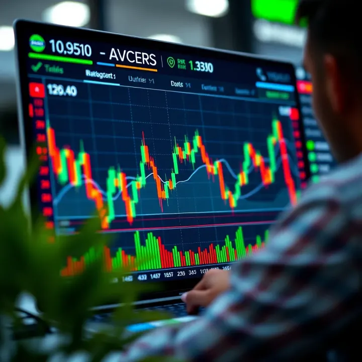Graphical representation of investment strategies tested on a demo trading account