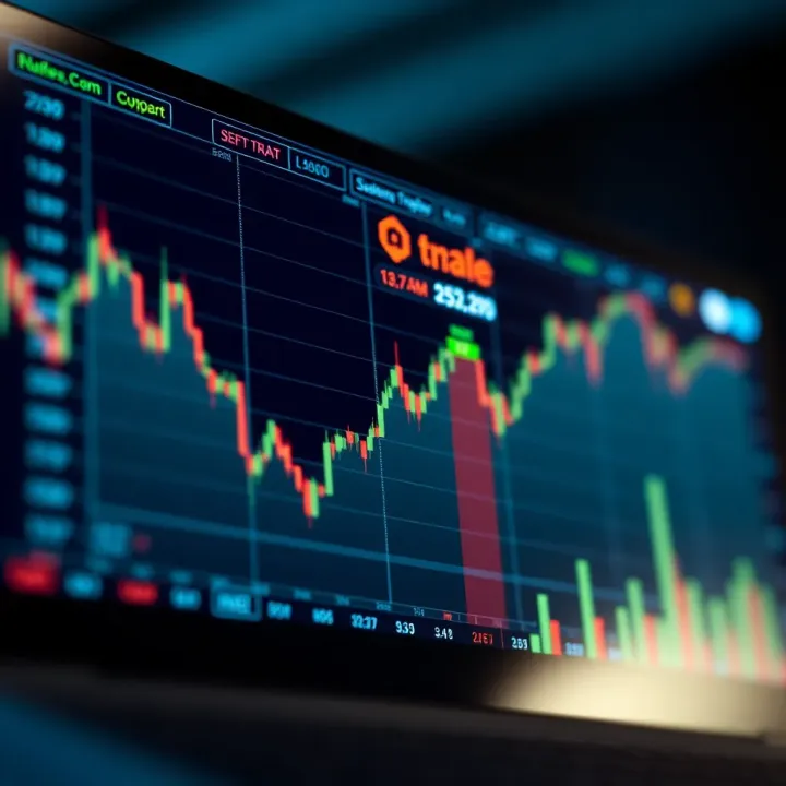 Graph showing market trends and options available for digital trading on Quotex.com platform