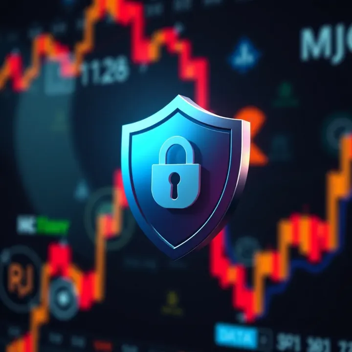 Security shield icon symbolizing data protection and reliability in digital services