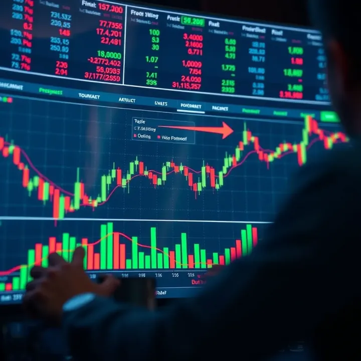 Chart depicting risk management techniques and trading strategies for maximizing profits