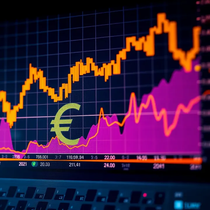 Graph showing Euro to Brazilian Real exchange rate fluctuations influenced by economic and political factors
