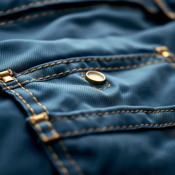 Close-up of detailed stitching on different pocket types